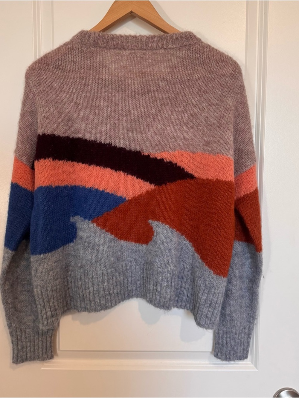 Faherty Multi-Color Abstract Wave Crewneck Sweater - Picture 3 of 5